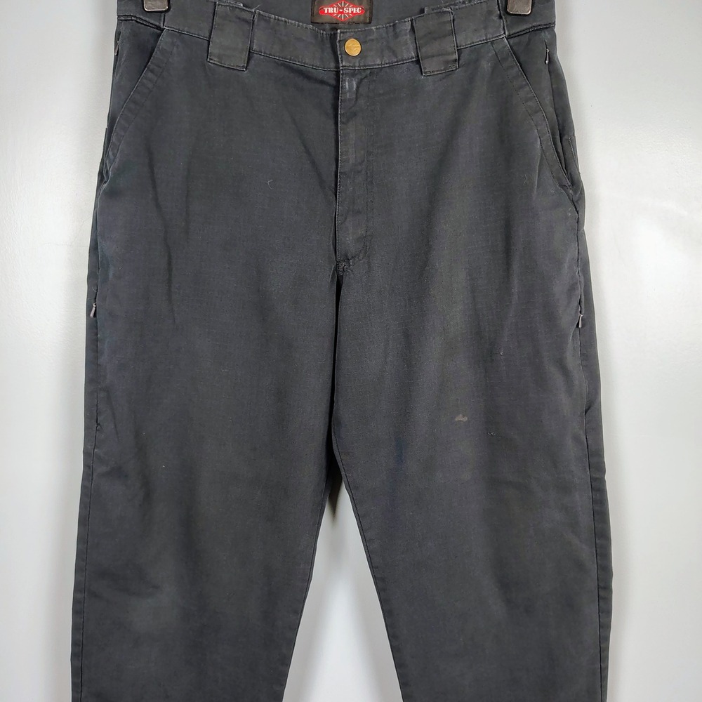 Tru-Spec Mens 36/32 Tactical Ripstop Pants Black Utility Gorpcore Workwear - Picture 2 of 14